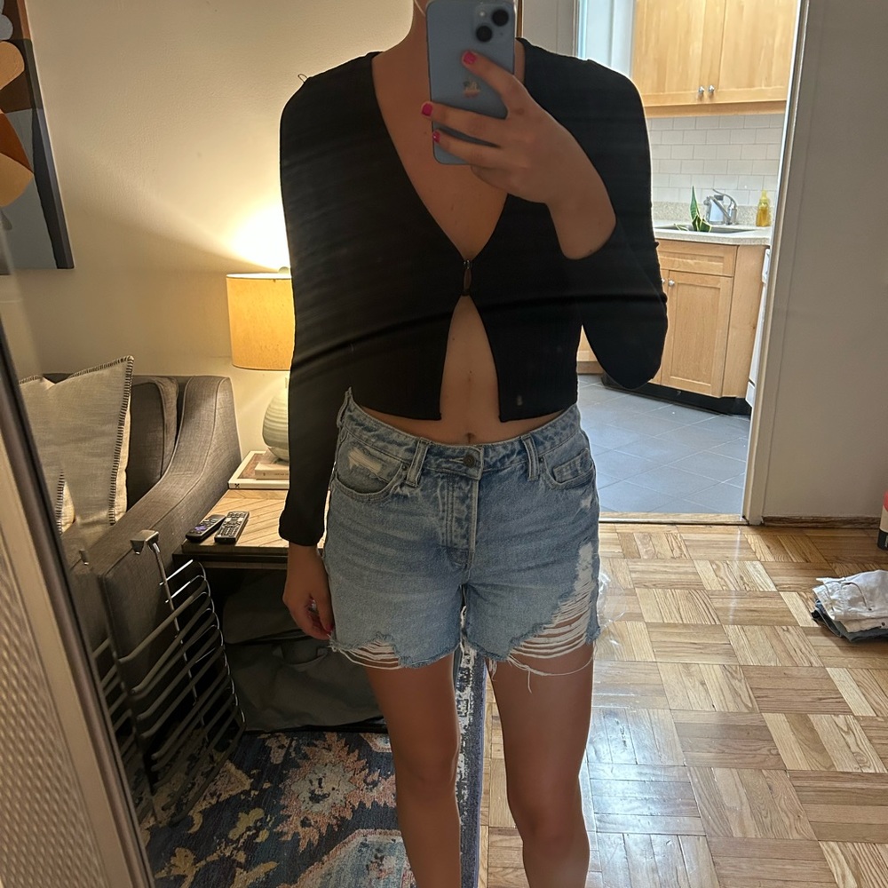 Black long sleeve top